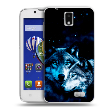 Пластиковый чехол на Lenovo A328 с принтом Волки