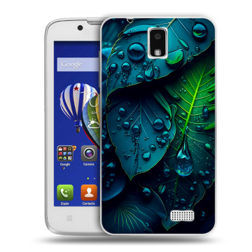 Пластиковый чехол на Lenovo A328 с принтом Листья Пластиковый чехол на Lenovo A328 с принтом Листья