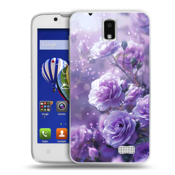Пластиковый чехол на Lenovo A328 с принтом Розы цветы Пластиковый чехол на Lenovo A328 с принтом Розы цветы