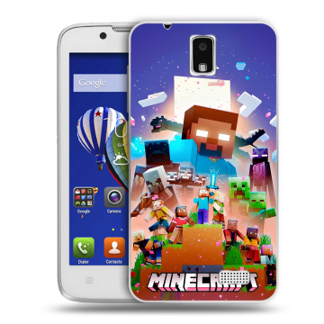 Пластиковый чехол на Lenovo A328 с принтом Майнкрафт Minecraft Пластиковый чехол на Lenovo A328 с принтом Майнкрафт Minecraft
