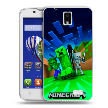 Пластиковый чехол на Lenovo A328 с принтом Майнкрафт Пластиковый чехол на Lenovo A328 с принтом Майнкрафт