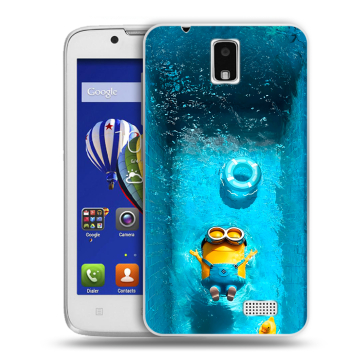 Пластиковый чехол на Lenovo A328 с принтом Миньоны Пластиковый чехол на Lenovo A328 с принтом Миньоны