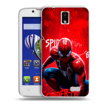 Пластиковый чехол на Lenovo A328 с принтом Spiderman Человек паук Пластиковый чехол на Lenovo A328 с принтом Spiderman Человек паук