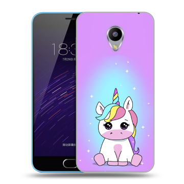 Пластиковый чехол на Meizu M1 с принтом Единорог