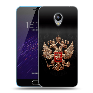 Пластиковый чехол на Meizu M1 с принтом Герб России