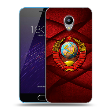 Пластиковый чехол на Meizu M1 с принтом Герб СССР