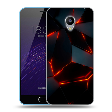 Пластиковый чехол на Meizu M1 с принтом Яркие абстракции