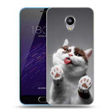 Пластиковый чехол на Meizu M1 с принтом Коты