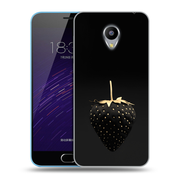 Пластиковый чехол на Meizu M1 с принтом Черная клубника