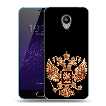 Пластиковый чехол на Meizu M1 с принтом Герб России золотой Пластиковый чехол на Meizu M1 с принтом Герб России золотой