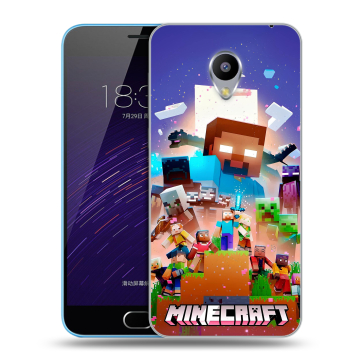 Пластиковый чехол на Meizu M1 с принтом Майнкрафт Minecraft Пластиковый чехол на Meizu M1 с принтом Майнкрафт Minecraft