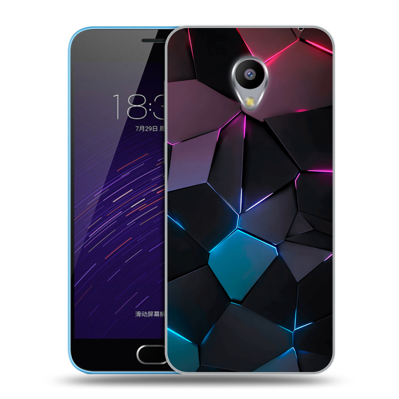 Пластиковый чехол на Meizu M1 с принтом Геометрия неона Пластиковый чехол на Meizu M1 с принтом Геометрия неона