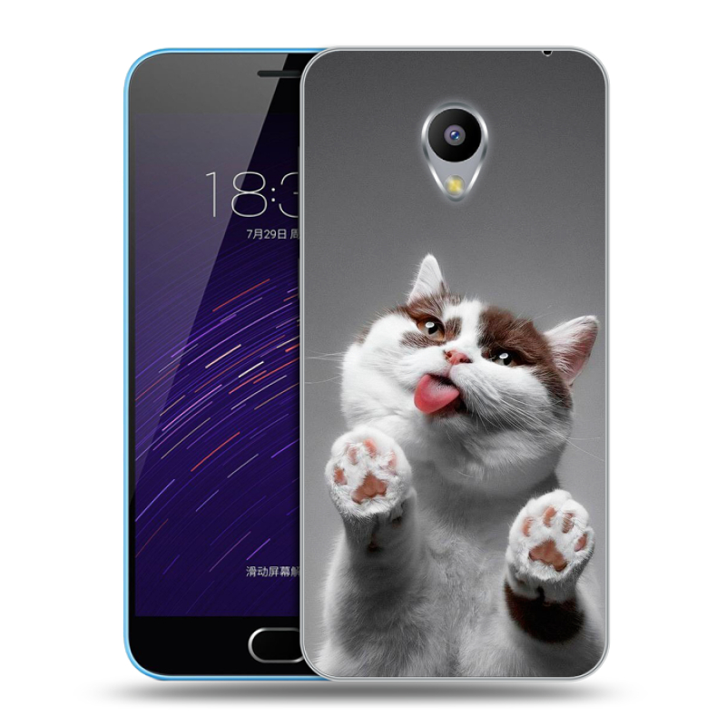 Пластиковый чехол на Meizu M1 с принтом Коты Пластиковый чехол на Meizu M1 с принтом Коты