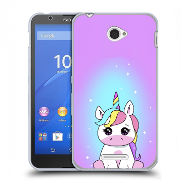 Пластиковый чехол на Sony Xperia E4 с принтом Единорог