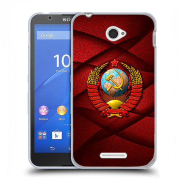 Пластиковый чехол на Sony Xperia E4 с принтом Герб СССР