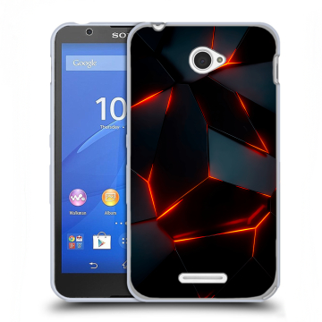 Пластиковый чехол на Sony Xperia E4 с принтом Яркие абстракции