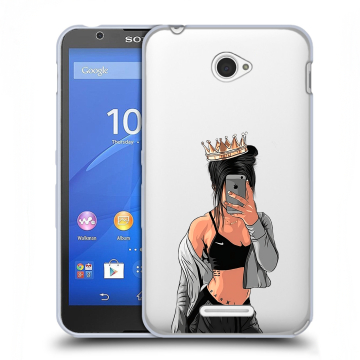 Пластиковый чехол на Sony Xperia E4 с принтом Женские принты