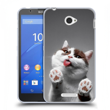 Пластиковый чехол на Sony Xperia E4 с принтом Коты