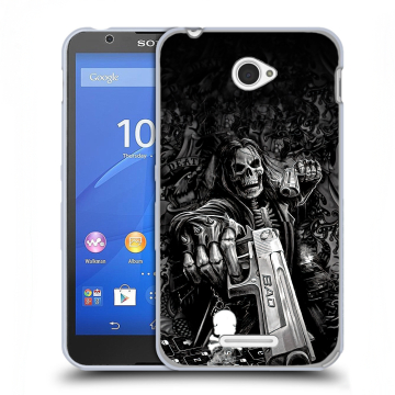 Пластиковый чехол на Sony Xperia E4 с принтом Скелет