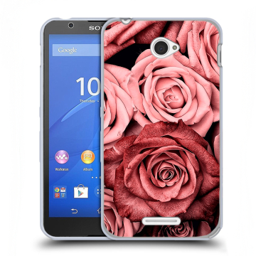 Пластиковый чехол на Sony Xperia E4 с принтом Цветы розы