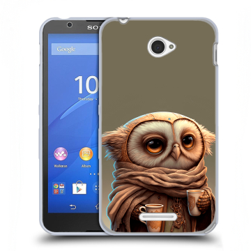 Пластиковый чехол на Sony Xperia E4 с принтом Сова