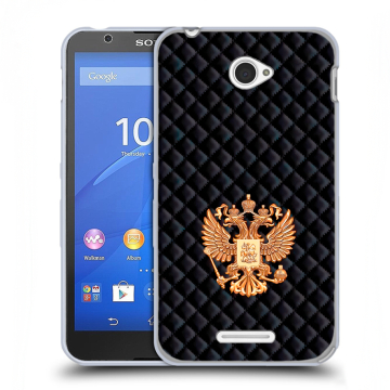 Пластиковый чехол на Sony Xperia E4 с принтом Герб России принт Пластиковый чехол на Sony Xperia E4 с принтом Герб России принт