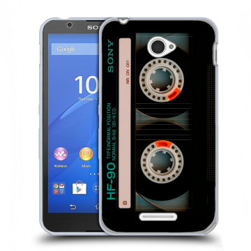 Пластиковый чехол на Sony Xperia E4 с принтом Кассета Пластиковый чехол на Sony Xperia E4 с принтом Кассета