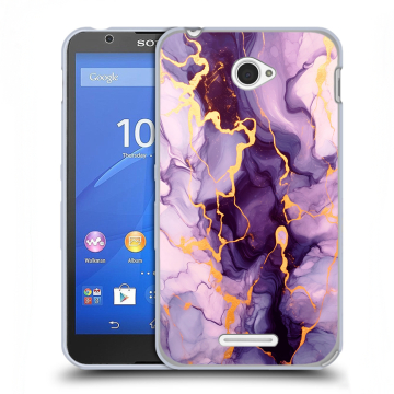 Пластиковый чехол на Sony Xperia E4 с принтом Мрамор Пластиковый чехол на Sony Xperia E4 с принтом Мрамор