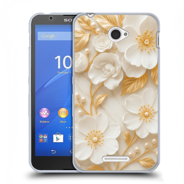 Пластиковый чехол на Sony Xperia E4 с принтом Цветы Пластиковый чехол на Sony Xperia E4 с принтом Цветы