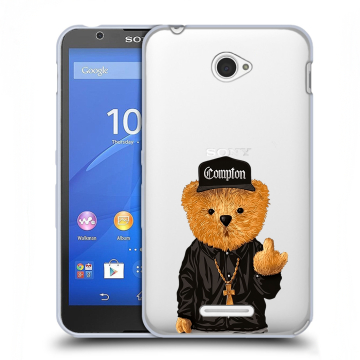 Пластиковый чехол на Sony Xperia E4 с принтом Мишка Пластиковый чехол на Sony Xperia E4 с принтом Мишка