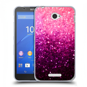 Пластиковый чехол на Sony Xperia E4 с принтом Блестки