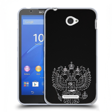 Пластиковый чехол на Sony Xperia E4 с принтом Герб России