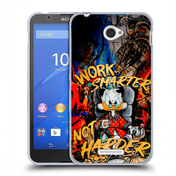 Пластиковый чехол на Sony Xperia E4 с принтом Дональд Дак Деньги Пластиковый чехол на Sony Xperia E4 с принтом Дональд Дак Деньги