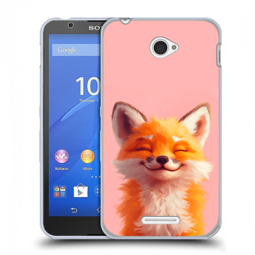 Пластиковый чехол на Sony Xperia E4 с принтом милая лиса Пластиковый чехол на Sony Xperia E4 с принтом милая лиса