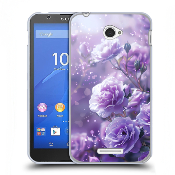 Пластиковый чехол на Sony Xperia E4 с принтом Розы цветы