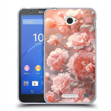Пластиковый чехол на Sony Xperia E4 с принтом Розовые розы Пластиковый чехол на Sony Xperia E4 с принтом Розовые розы