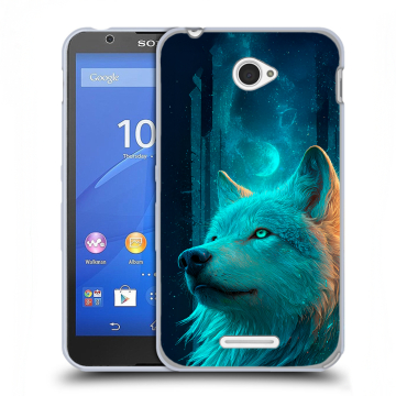 Пластиковый чехол на Sony Xperia E4 с принтом бабочки саккура