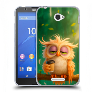 Пластиковый чехол на Sony Xperia E4 с принтом сова Пластиковый чехол на Sony Xperia E4 с принтом сова