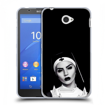 Пластиковый чехол на Sony Xperia E4 с принтом монашка Пластиковый чехол на Sony Xperia E4 с принтом монашка