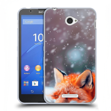 Пластиковый чехол на Sony Xperia E4 с принтом лиса Пластиковый чехол на Sony Xperia E4 с принтом лиса