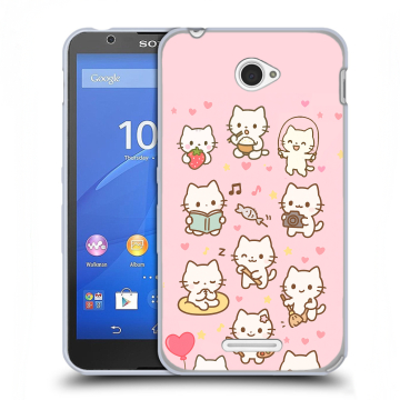 Пластиковый чехол на Sony Xperia E4 с принтом Hello Kitty Хелоу Кити Пластиковый чехол на Sony Xperia E4 с принтом Hello Kitty Хелоу Кити