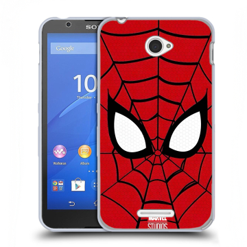 Пластиковый чехол на Sony Xperia E4 с принтом человек паук spiderman