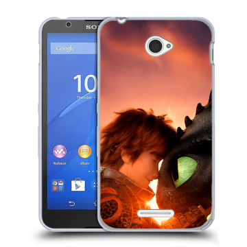 Пластиковый чехол на Sony Xperia E4 с принтом Как приручить дракона