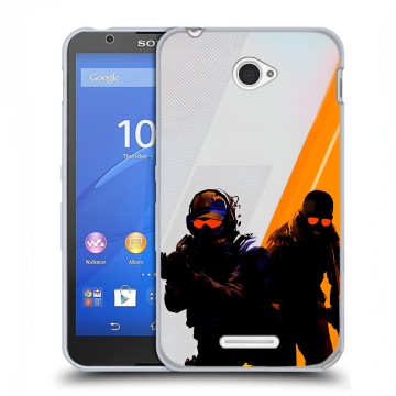 Пластиковый чехол на Sony Xperia E4 с принтом Контер страйк Counter strike