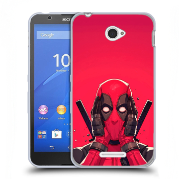 Пластиковый чехол на Sony Xperia E4 с принтом Дедпул Deadpool