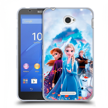 Пластиковый чехол на Sony Xperia E4 с принтом Холодное сердце Frozen Пластиковый чехол на Sony Xperia E4 с принтом Холодное сердце Frozen