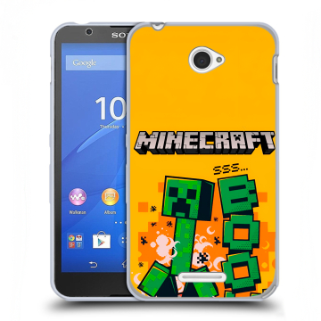 Пластиковый чехол на Sony Xperia E4 с принтом Майнкрафт Minecraft Пластиковый чехол на Sony Xperia E4 с принтом Майнкрафт Minecraft