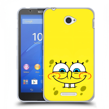 Пластиковый чехол на Sony Xperia E4 с принтом спанчбоб спанч боб