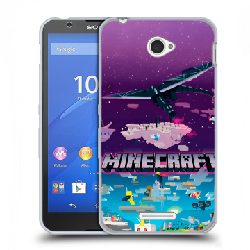 Пластиковый чехол на Sony Xperia E4 с принтом Майнкрафт Minecraft Пластиковый чехол на Sony Xperia E4 с принтом Майнкрафт Minecraft