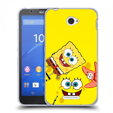 Пластиковый чехол на Sony Xperia E4 с принтом Спанч боб Спанчбоб